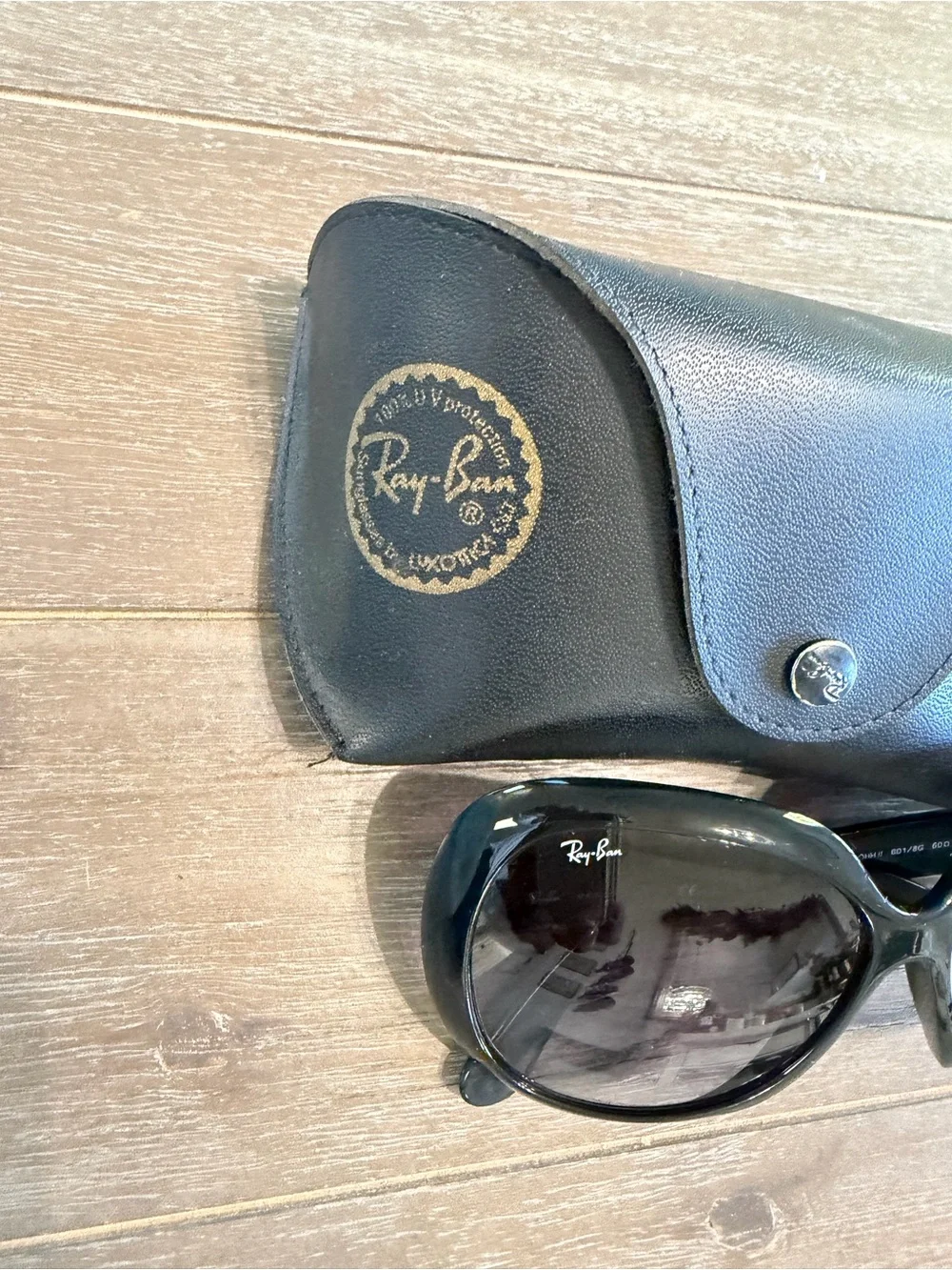 RAY-BAN Sunglasses JACKIE OHH II RB 4098 601/8G Black Frame w/ Grey Gradient - Picture 3 of 5